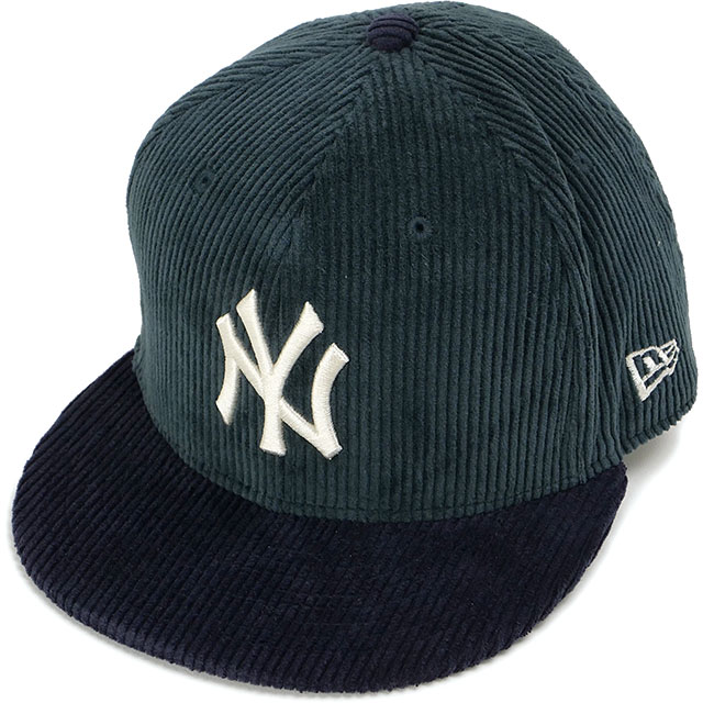 【ポイント5倍】ニューエラ キャップ NEW ERA CAP 59FIFTY 8W コーディロイ ニューヨーク・ヤンキース [14668154 FW25] 5950 MLB 8W CORD NEYYAN メンズ・レディース 帽子 ブルーグリーン/ネイビー 正規取扱店