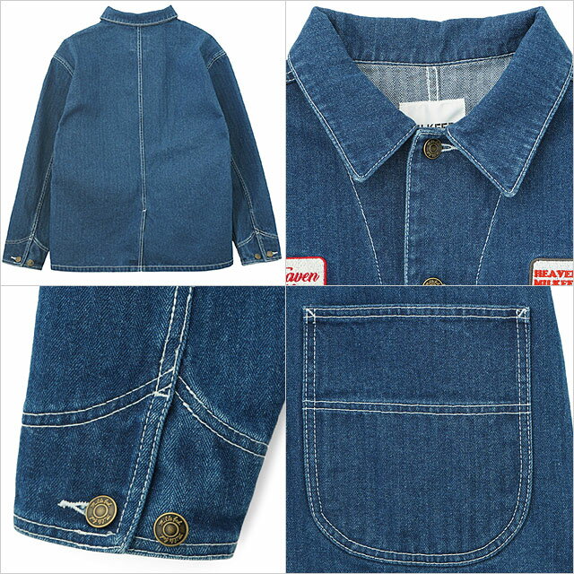 【ポイント10倍】ミルクフェド MILKFED. パッチドカバーオールジャケット [103253021003 FW25] PATCHED COVERALL JACKET レディース ライトアウター ブルゾン シャツジャケット ワッペン LtINDIGO 正規取扱店