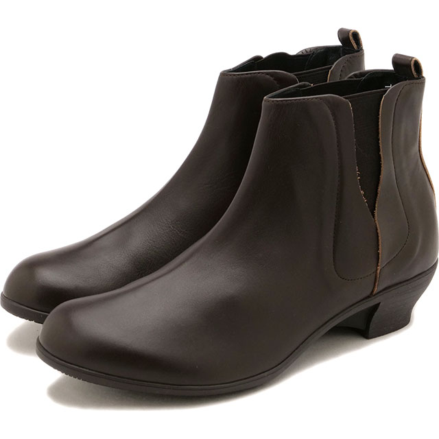 返品送料無料 ショセ トラベルシューズ TRAVEL SHOES by chausser トラベル シューズ バイ ショセ サイドゴアヒールブーツ [TR-023 FW25] Sidegore heel boots レディース 靴 日本製 防水 ビブラム ダークブラウン DBR 正規取扱店
