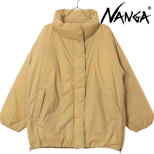 【ポイント10倍】ナンガ NANGA スタンドカラー ダウンジャケット ウィメンズ [ND2442-1A602 FW25] STAND COLLAR DOWN JACKET W レディース アウター ダウンパーカー ゆったり BEG2(TAN) 正規取扱店