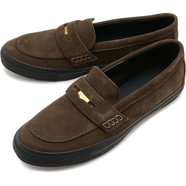 コンバース CONVERSE スニーカー オールスター コインローファー スエード [31316670 HO25] ALL STAR COINLOAFER SU メンズ 靴 シューズ ローカット DARK-BROWN/BLACK 正規取扱店