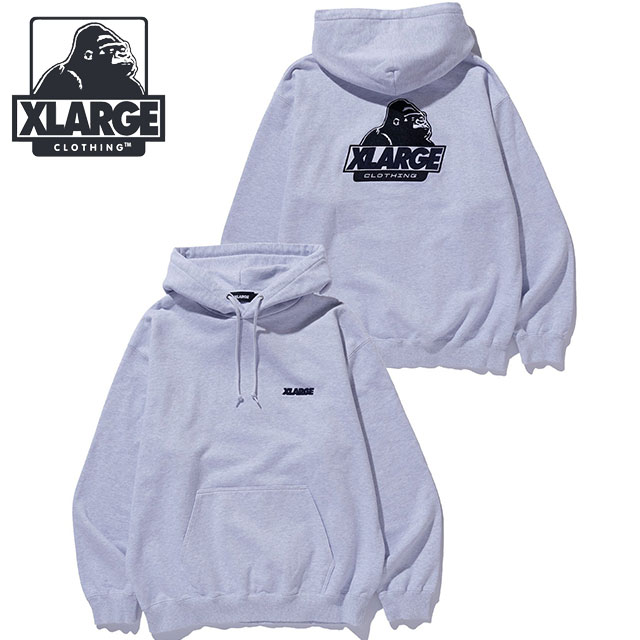 【12/1限定 最大P28倍】エクストララージ XLARGE フーデッドスウェットシャツ [101254012010 FW25] OLD OG HOODED SWEATSHIRT メンズ トップス プルオーバー パーカー アッシュ グレー 正規取扱店