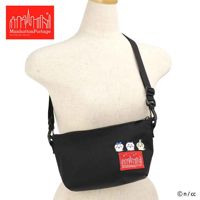 Rakuten - 【最大100%ポイントバック】マンハッタンポーテージ Manhattan Portage ちいかわ ショルダーバッグ [MP6020CKW26 FW26] ZUCCOTTI CLUTCH 500D CORDURA CKW26 メンズ・レディース ミニショルダー 斜めがけ 小さめ 軽量 ナイロン ポーチ クラッチ ブラック Black 正規取扱店