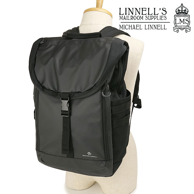 乐天商城 - 【最大100%ポイントバック】マイケルリンネル MICHAEL LINNELL バックパック [MLSL-34 SS26] 33L Backpack メンズ・レディース 鞄 大容量 撥水 PC収納 PUコーティング ナイロン 通学 旅行 黒 BLACK 正規取扱店