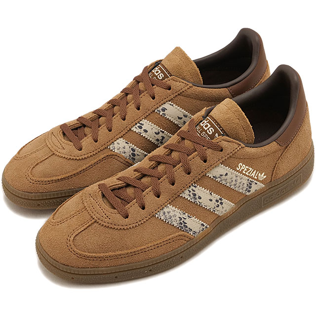 【限定】アディダス オリジナルス adidas Originals スニーカー レディース ハンドボール スペツィアル ウィメンズ [KI2165 FW26] HANDBALL SPEZIAL W 限定モデル スネーク柄 ローカット スエード シューズ ガムソール ブラウン preloved-brown/C.Linen/brown 正規取扱店