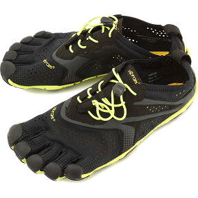 Vibram FiveFingers ビブラムファイブフィンガーズ メンズ V-Run Black/Yellow ビブラム ファイブフィンガーズ 5本指シューズ ベアフット靴 [16M3101]