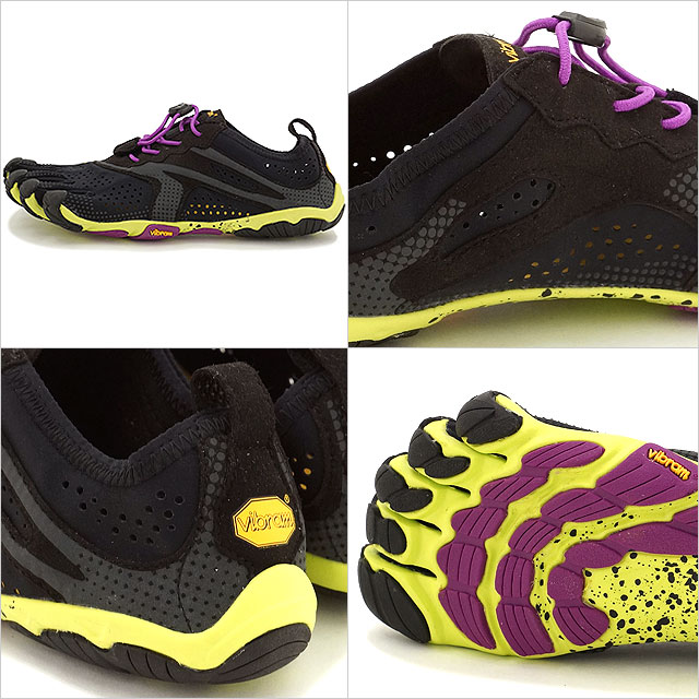 【8/30限定！楽天カードで最大16倍】Vibram FiveFingers ビブラムファイブフィンガーズ レディース V-Run Black/Yellow/Purple ビブラム ファイブフィンガーズ 5本指シューズ ベアフット ウィメンズ 靴 [16W3105]