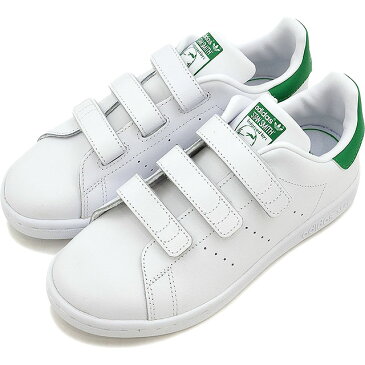 adidas Originals アディダス オリジナルス STAN SMITH CF C キッズ ジュニア スタンスミス ベルクロ コンフォート Rホワイト/Rホワイト/グリーン 靴 [M20607 SS17]