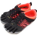 Vibram FiveFingers ビブラムファイブフィンガーズ レディース WMNS V-TRAIN BLACK/CORAL/GREY ビブラム ファイブフィンガーズ 5本指シューズ ベアフット 靴 [17W6604]