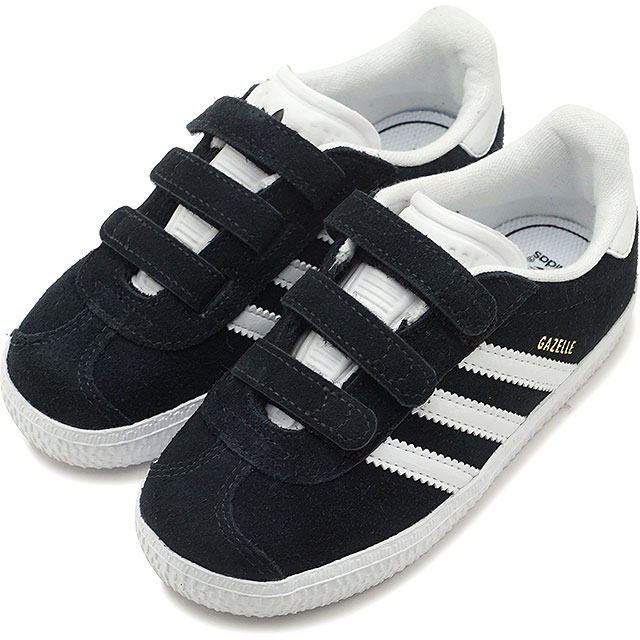 【10％OFFクーポン対象品】【13〜16.5cm】アディダス オリジナルス adidas Originals ガゼル CF I GAZELLE CF I ベルクロ スニーカー キッズ ベビー インファント 靴 コアブラック [CQ3139 SS19]