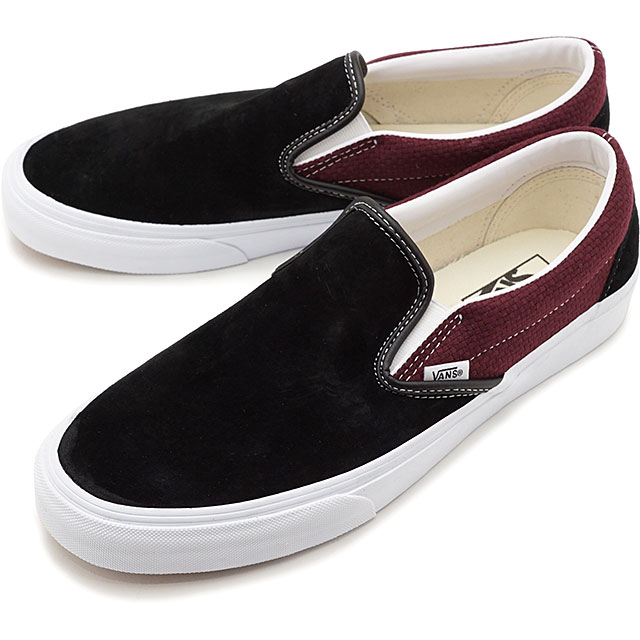 【楽天カードで17倍】バンズ VANS ヴァンズ スニーカー クラシック スリップオン P＆C CLASSIC SLIP-ON [VN0A4U38WT9 SS20] メンズ・レディース スリッポン ローカット BLACK/PORT ROYALE バーガンディー系