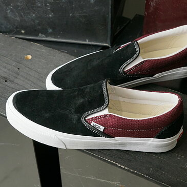 【楽天カードで17倍】バンズ VANS ヴァンズ スニーカー クラシック スリップオン P＆C CLASSIC SLIP-ON [VN0A4U38WT9 SS20] メンズ・レディース スリッポン ローカット BLACK/PORT ROYALE バーガンディー系