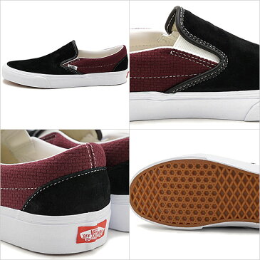 【楽天カードで17倍】バンズ VANS ヴァンズ スニーカー クラシック スリップオン P＆C CLASSIC SLIP-ON [VN0A4U38WT9 SS20] メンズ・レディース スリッポン ローカット BLACK/PORT ROYALE バーガンディー系