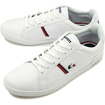 【楽天カードで最大23倍】ラコステ LACOSTE メンズ ヨーロッパ M EUROPA TRI 1 スニーカー 靴 WHT/NVY/RED ホワイト系 [SMA031L-407 SS20]