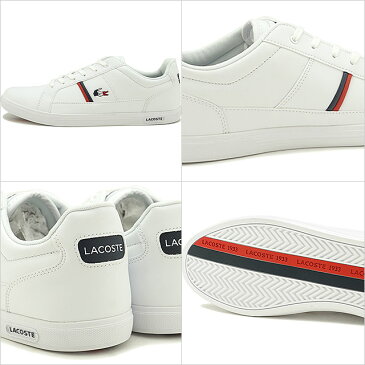 【楽天カードで最大23倍】ラコステ LACOSTE メンズ ヨーロッパ M EUROPA TRI 1 スニーカー 靴 WHT/NVY/RED ホワイト系 [SMA031L-407 SS20]