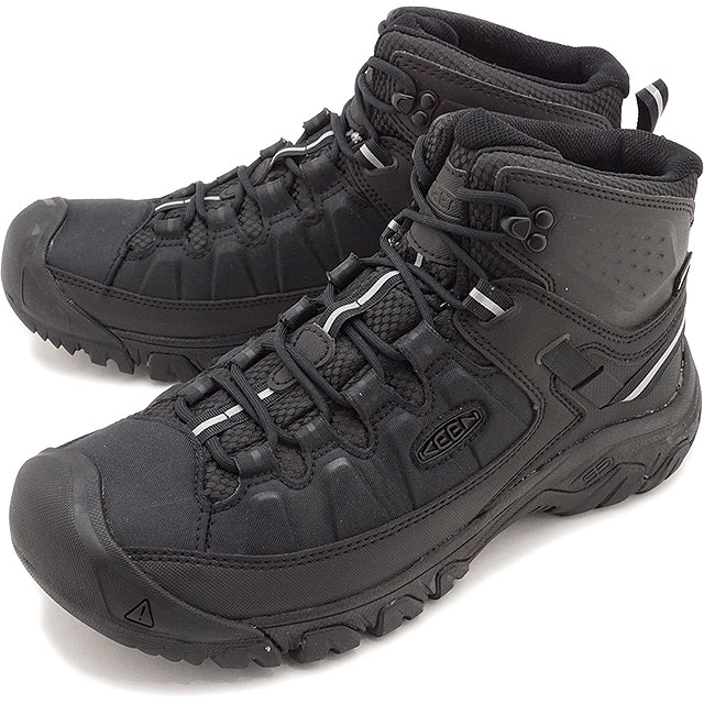 【30％OFF】KEEN キーン トレッキングシューズ ターギー イーエックスピー ミッド ウォータープルーフ M TARGHEE EXP MID WP [1023021 SS20] メンズ アウトドア ハイキング 防水 靴 Black/Black ブラック系【ts】【e】