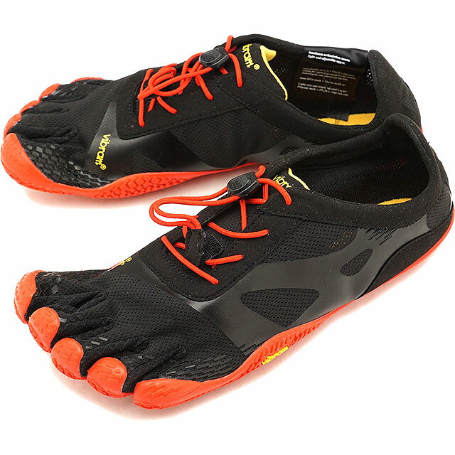 【5/15は楽天カード＆エントリーで最大19倍】ビブラムファイブフィンガーズ メンズ Vibram FiveFingers ジム フィットネス カジュアル向け 5本指シューズ KSO EVO ベアフット Black/Red 靴 [18…