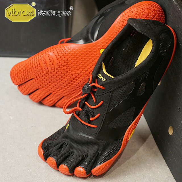 【8/30限定！楽天カードで最大16倍】ビブラムファイブフィンガーズ メンズ Vibram FiveFingers ジム フィットネス カジュアル向け 5本指シューズ KSO EVO ベアフット Black/Red 靴 [18M0701 SS18]