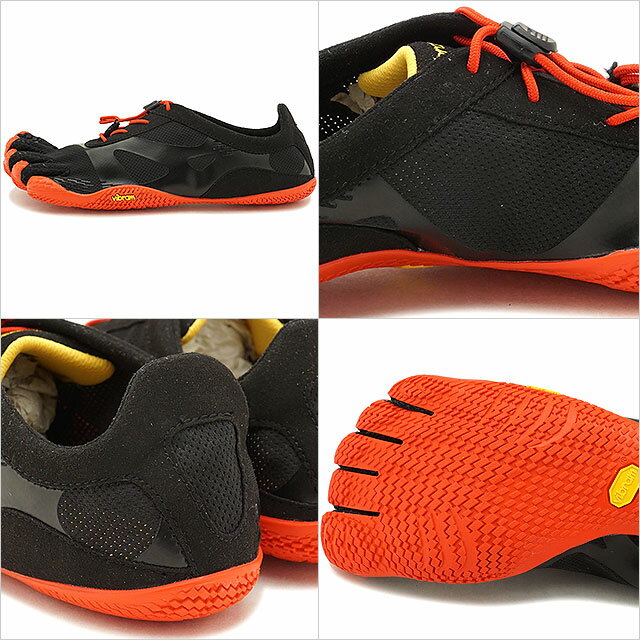 【8/30限定！楽天カードで最大16倍】ビブラムファイブフィンガーズ メンズ Vibram FiveFingers ジム フィットネス カジュアル向け 5本指シューズ KSO EVO ベアフット Black/Red 靴 [18M0701 SS18]