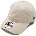 ニューエラ NEWERA キャップ ウォッシュドコットン ベーシック  9TWENTY Cloth Strap Washed Cotton メンズ・レディース 帽子 クロスストラップ サイズ調整可能 IVORY 白 ホワイト系