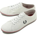 フレッドペリー FRED PERRY スニーカー キングストン ツイル KINGSTON TWILL  メンズ・レディース WHITE/NAVY ホワイト系