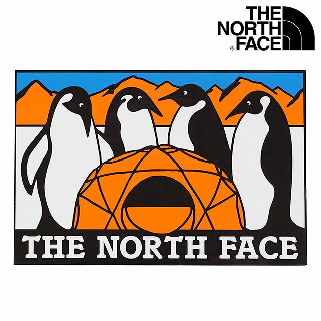 ザ・ノースフェイス THE NORTH FACE TNF プリントステッカー TNF Print Sticker [NN32121-AT SS21] キャンプ アウトドア 撥水 シール 車 自転車 スノーボード アンタークティカ オレンジ系【メール便可】