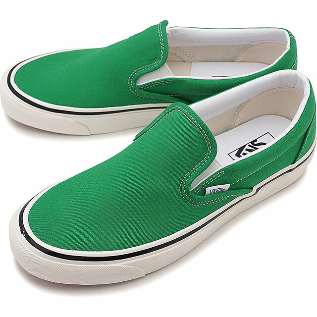 【30％OFF／SALE】バンズ VANS スニーカー アナハイムファクトリー クラシックスリップオン98 デラックス ANAHEIM FACTORY CLASSIC SLIP-ON 98 DX [VN0A3JEX45Z SS21] メンズ・レディース ヴァンズ スリッポン OG EMERALD グリーン系【s】【e】