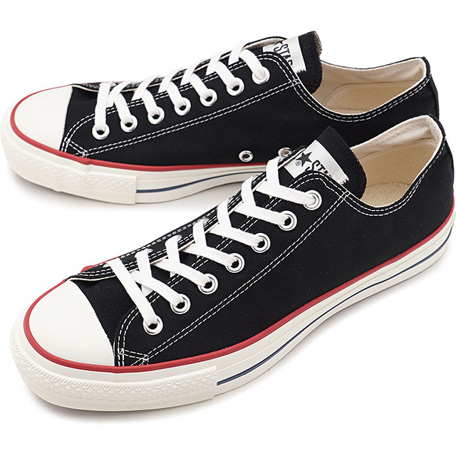【8/5限定！楽天カードで最大15倍】コンバース CONVERSE スニーカー キャンバス オールスター J ローカット CANVAS ALL STAR J OX [31304300 SS21Q2] メンズ・レディース 日本製 BLACK/TRICO ブラック系