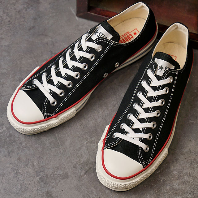 【8/5限定！楽天カードで最大15倍】コンバース CONVERSE スニーカー キャンバス オールスター J ローカット CANVAS ALL STAR J OX [31304300 SS21Q2] メンズ・レディース 日本製 BLACK/TRICO ブラック系