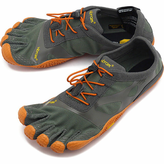 ビブラムファイブフィンガーズ Vibram FiveFingers メンズ 5本指シューズ  M KSO EVO トレーニング フィットネス ジム カジュアル Grey/Orange 灰 グレー系