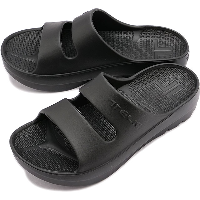 テリック TELIC リカバリーサンダル Wストラップ [ SS22] W-STRAP メンズ・レディース 厚底 スライドサンダル 疲労回復 Black 黒 ブラック系