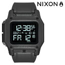 【メーカー2年保証】 ニクソン NIXON 腕時計 メンズ レグルス [A1180001-00 SS22] Regulus キャンプ アウトドア デジタル スポーツウォッチ ギフト All Black 黒 ブラック系