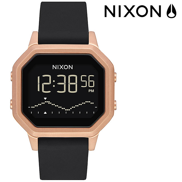 【30％OFF／SALE】【メーカー2年保証】ニクソン NIXON 腕時計 レディース サイレンSS [A12111098-00 SS22] Siren SS デジタル スポーツウォッチ ギフト Rose Gold/Black ピンク ブラック【s】【e】