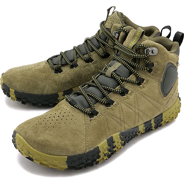 メレル MERRELL メンズ ラプト ミッド ウォータープルーフ [J036003 ] M WRAPT MID WP ハイキングシューズ ベアフット OLIVE カーキ系