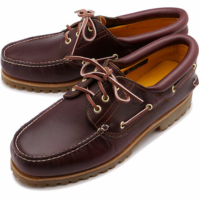 ティンバーランド Timberland デッキシューズ オーセンティック 3アイレット クラシック Authentics 3 Eye Classic  メンズ 3ホール モカシン Burgundy Full Grain バーガンディー系