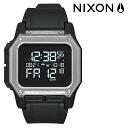 【メーカー2年保証】 ニクソン NIXON 腕時計 メンズ レグルス [A1180180-00 SS22] Regulus キャンプ アウトドア デジタル スポーツウォッチ ギフト Black/Silver 黒 ブラック シルバー