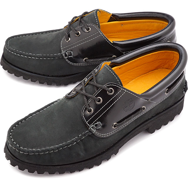 ティンバーランド Timberland デッキシューズ オーセンティック 3アイレット クラシック Authentics 3 Eye Classic [A2A2C SS22] メンズ 3ホール モカシン Black Nubuck 黒 ブラック系