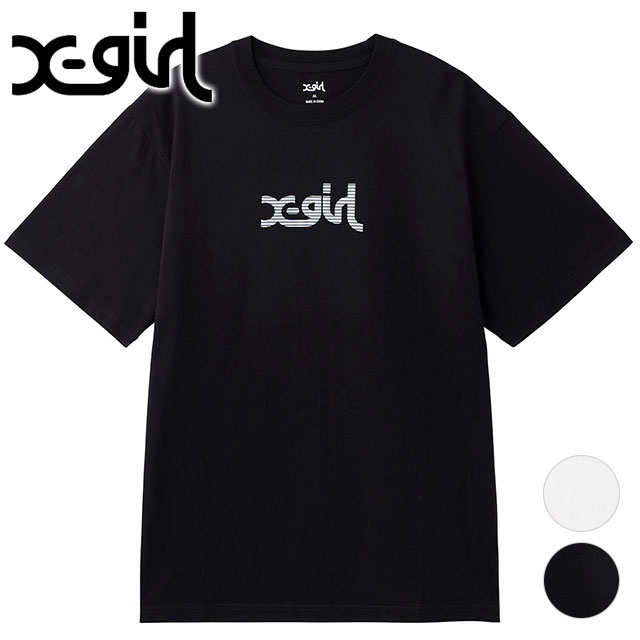 エックスガール X-girl レディース リフレクティブ ミルズロゴ Tシャツ [105222011017 SU22] REFLECTIVE MILLS LOGO S/S TEE トップス 半袖【メール便可】