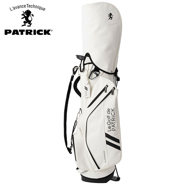 楽天mischiefパトリック ゴルフ PATRICK GOLF キャディバッグ [222-610 SS23] CADDIE BAG メンズ・レディース 9型 スタンド WHT 白 ホワイト系