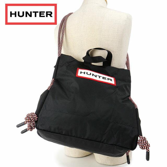 【先着で限定バッグラバータグプレゼント！】 ハンター HUNTER トラベル リップストップ トート UBS1517NRS-RBO SS23 TRAVEL RIPSTOP TOTE メンズ レディース 鞄 トートバッグ black/red box logo