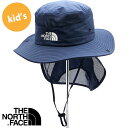 ザ・ノース・フェイス THE NORTH FACE キッズサンシールドハット [NNJ02316-UN SS23] Kids' Sunshield Hat 男の子・女の子 TNF 子供用 帽子 UVケア 撥水 アウトドア アーバンネイビー【メール便可】【e】