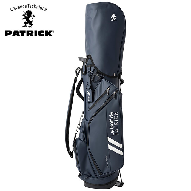 【6/1は楽天カード＆エントリーで6倍】パトリック ゴルフ PATRICK GOLF キャディバッグ 222-612 SS23 CADDIE BAG メンズ レディース 9型 スタンド NVY 紺 ネイビー系