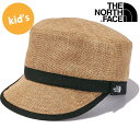 【4/30は楽天カードで5倍】ザ・ノース・フェイス THE NORTH FACE キッズハイクキャップ [NNJ02307-NA SS23] Kids' HIKE Cap 男の子・女の子 TNF 子供用 麦わら帽子 ウォッシャブル 速乾 ナチュラル【メール便可】【e】