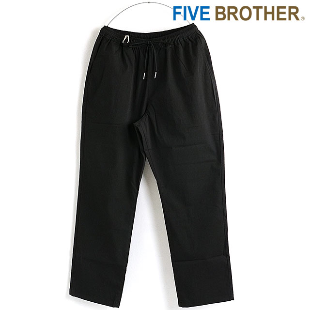樂天商城 - ファイブブラザー FIVE BROTHER メンズ シアサッカー イージーパンツ [152590SS] SEERSUCKER EASY PANTS ボトムス ロングパンツ シアサッカー ブラック 正規取扱店