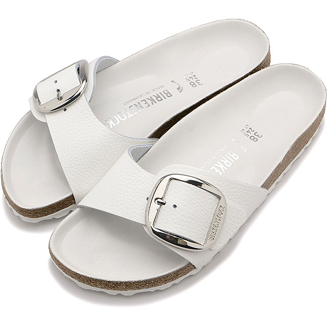 楽天mischief【国内正規販売店】 ビルケンシュトック BIRKENSTOCK レディース マドリッド ビッグバックル レザー [1018866 SS23] MADRID BIG BUCKLE ドイツ製 コンフォートサンダル 健康サンダル WHITE | NATURAL LEATHER 白 ホワイト系