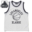 【11/10限定！楽天カード＆エントリーで最大15倍】【クーポン対象20％OFF】エクストララージ XLARGE メンズ XL バスケットボールジャージ [101232013004 SU23] XL BASKETBALL JERSEY x-large エックスラージ トップス タンクトップ WHITE 白 ホワイト系【メール便可】【e】