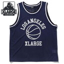 エクストララージ XLARGE メンズ XL バスケットボールジャージ [101232013004 SU23] XL BASKETBALL JERSEY x-large エックスラージ トップス タンクトップ NAVY 紺 ネイビー系【メール便可】【e】【cp】