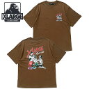 エクストララージ XLARGE メンズ リッスントゥザレコード ショートスリーブTシャツ 101232011068 SS23 LISTEN TO THE RECORD S/S TEE x-large エックスラージ トップス 半袖 BROWN【メール便可】【e】