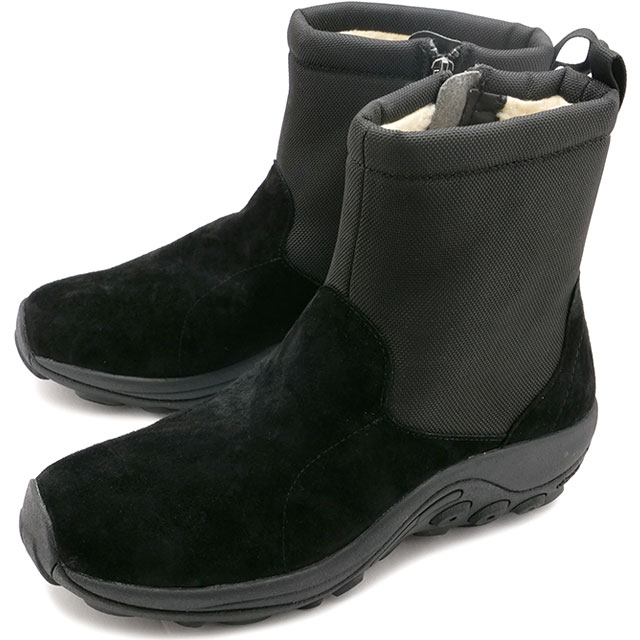 メレル MERRELL メンズブーツ ジャングルミッドジップポーラーウォータープルーフアイスプラス  U JUNGLE MID ZIP POLAR WATERPROOF ICE+ ウィンターシューズ ウィンターブーツ BLACK