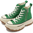 【5/1は楽天カードで5倍】【15％OFF／SALE】コンバース CONVERSE レディース スニーカー オールスターアール トレックウェーブ Z ハイカット [31310810 SS24] ALL STAR (R) TREKWAVE Z HI 靴 厚底 サイドジップ GREEN【ts】【e】